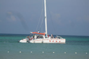 catamaran boat in the water