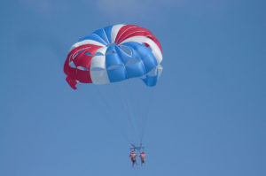two people parasailing