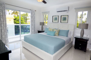 bedroom with balcony in penthouse condo at The SANCTUARY at Los Corales