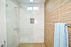 standing shower in penthouse condo at The SANCTUARY at Los Corales