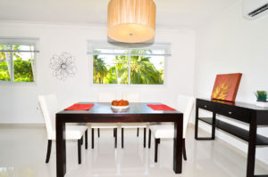 dining room table in second floor condo at The SANCTUARY at Los Corales