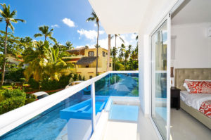 balcony with view of Punta Cana in second floor condo at The SANCTUARY at Los Corales